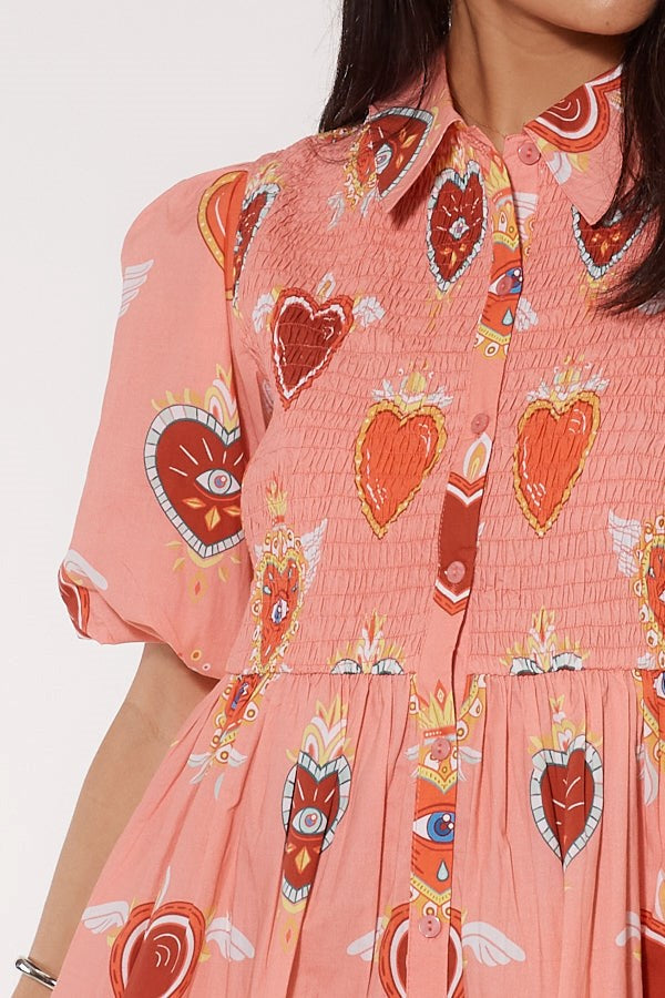 Cowgirl Surfer Bettina Dress Blush