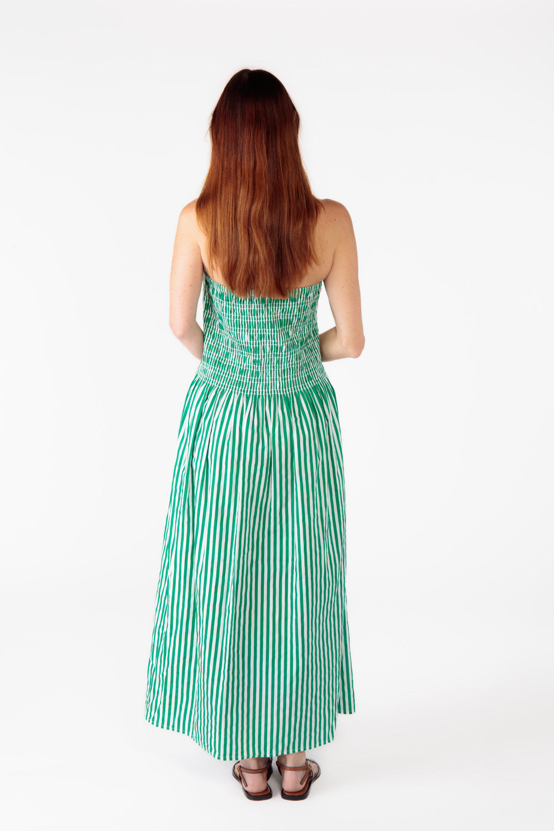 Obbo Strapless Maxi Green