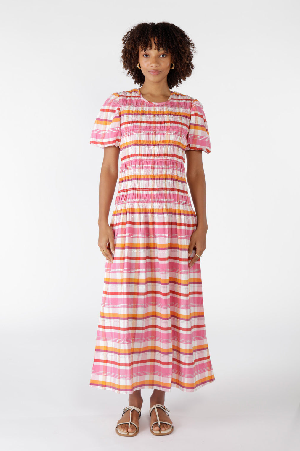 Flos Shirred Maxi Pink