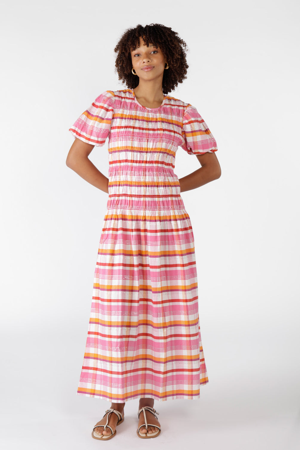 Flos Shirred Maxi Pink