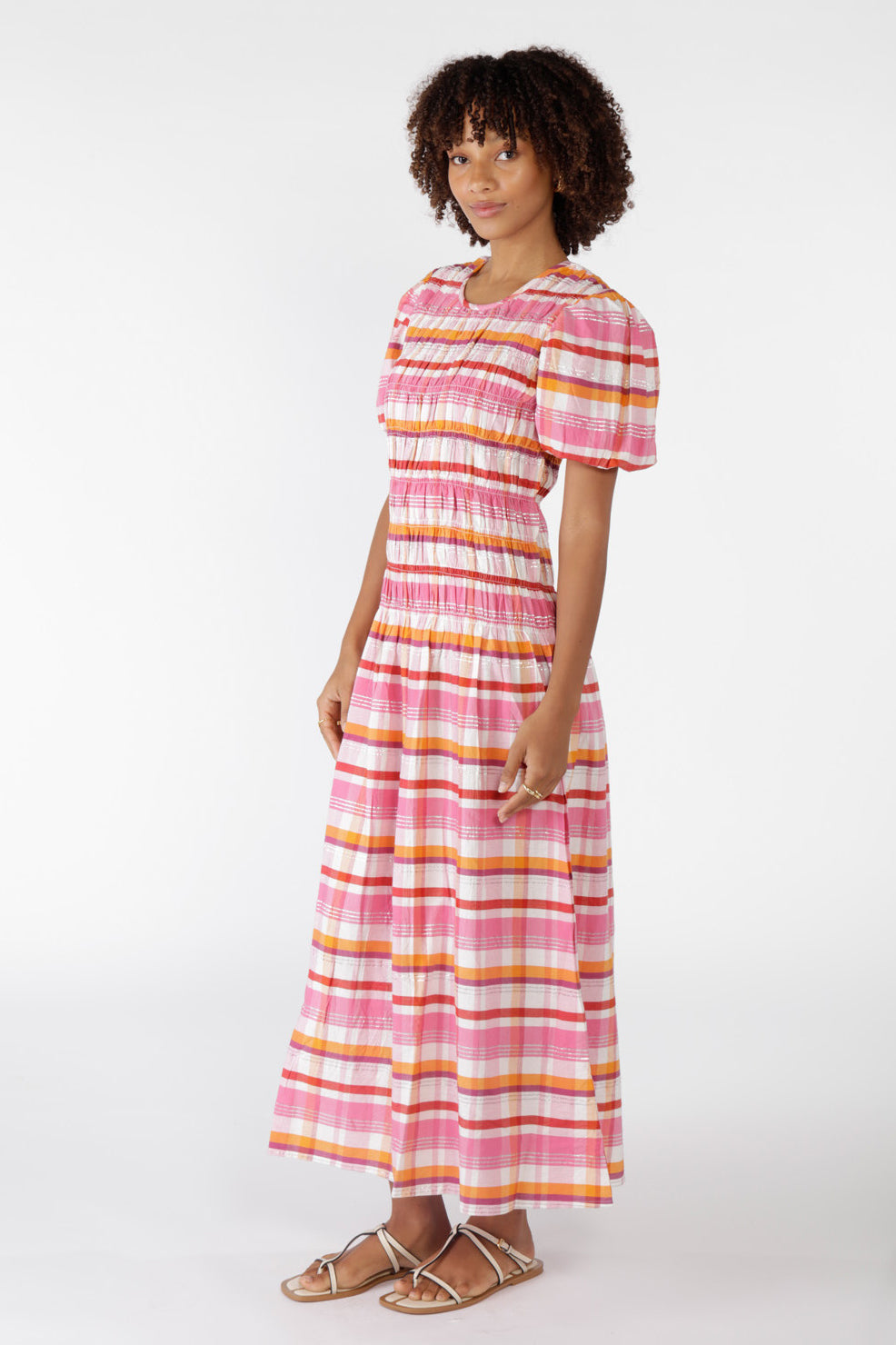 Flos Shirred Maxi Pink