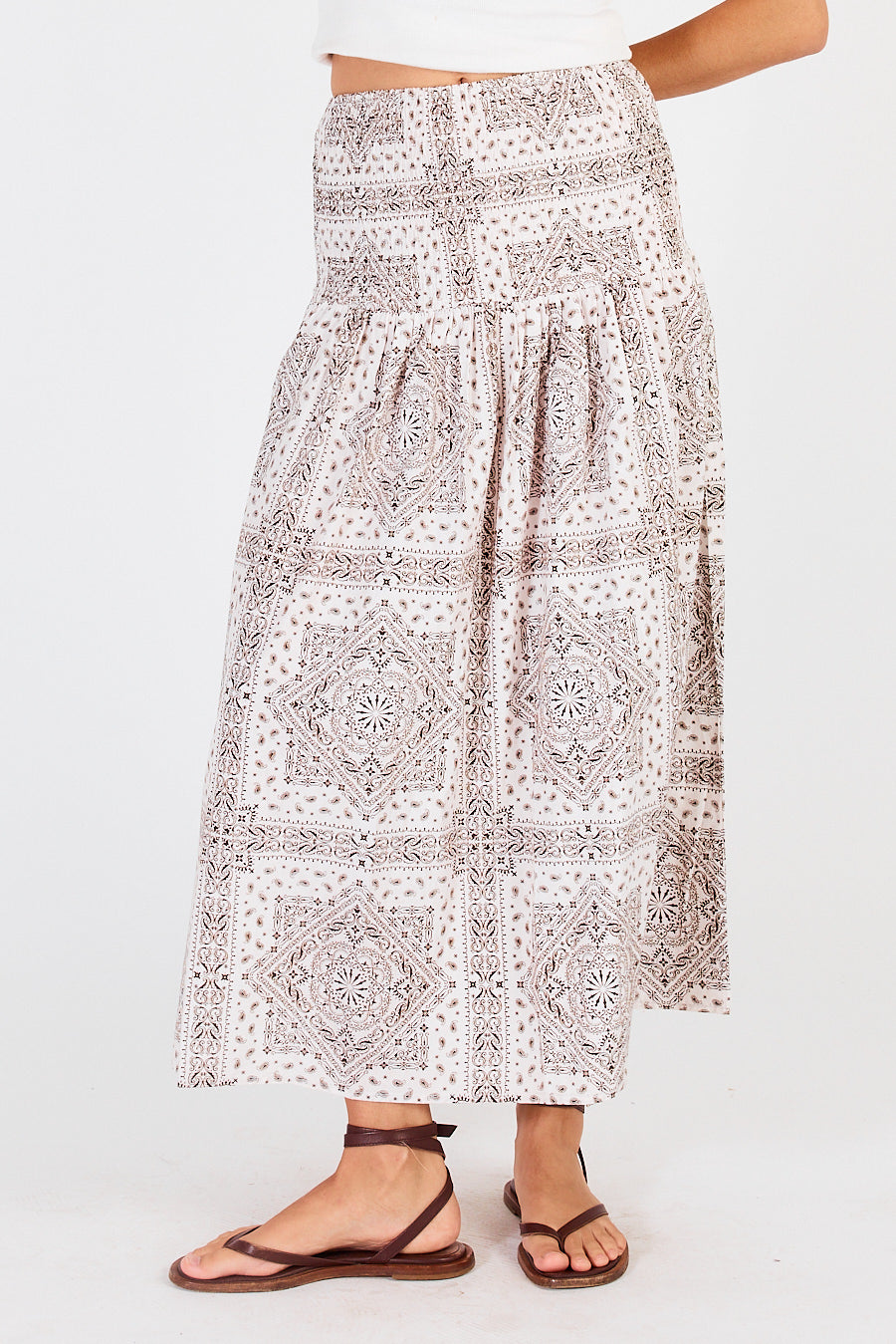 Nudo Shirred Skirt Cream