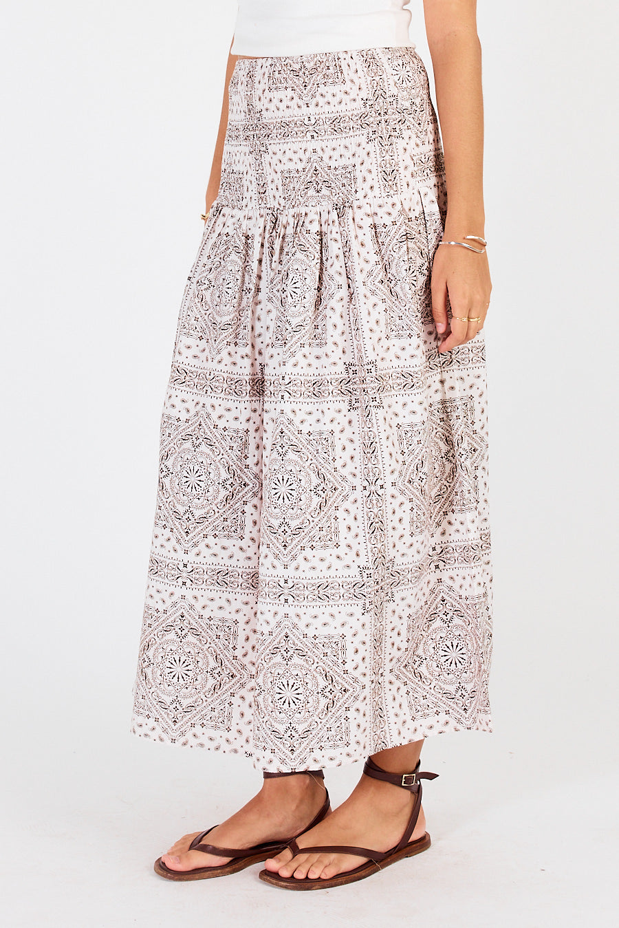 Nudo Shirred Skirt Cream