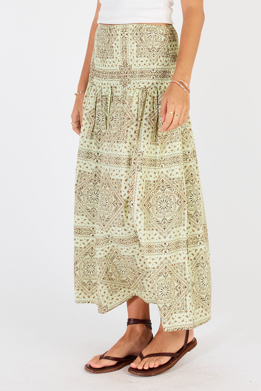 Nudo Shirred Skirt Mint
