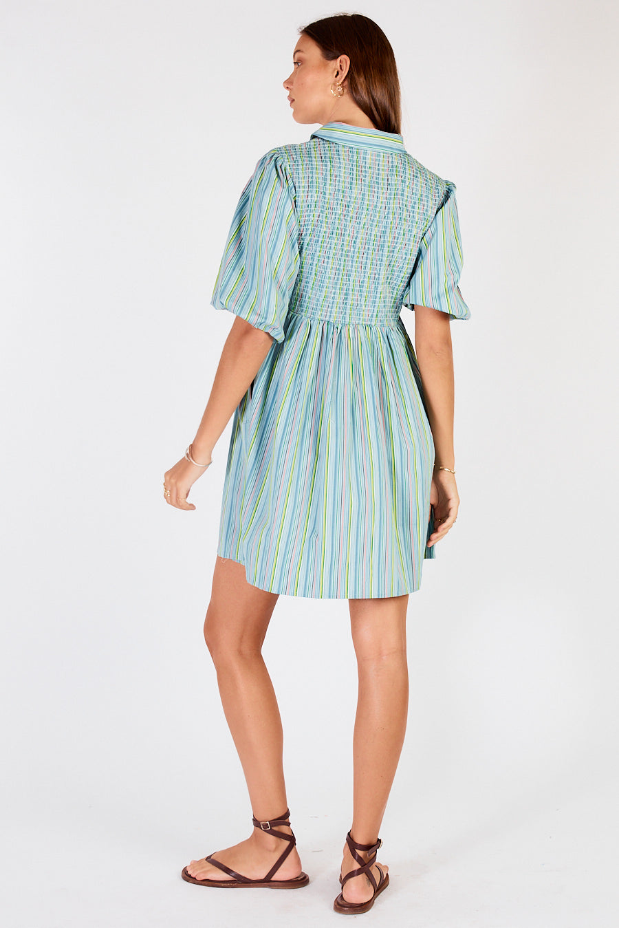 Pastille Shirred Mini Blue