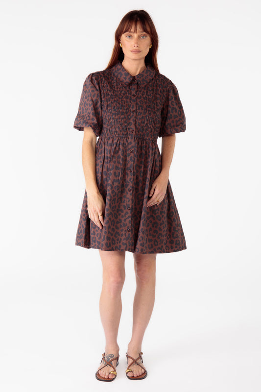 Leo Shirred Dress